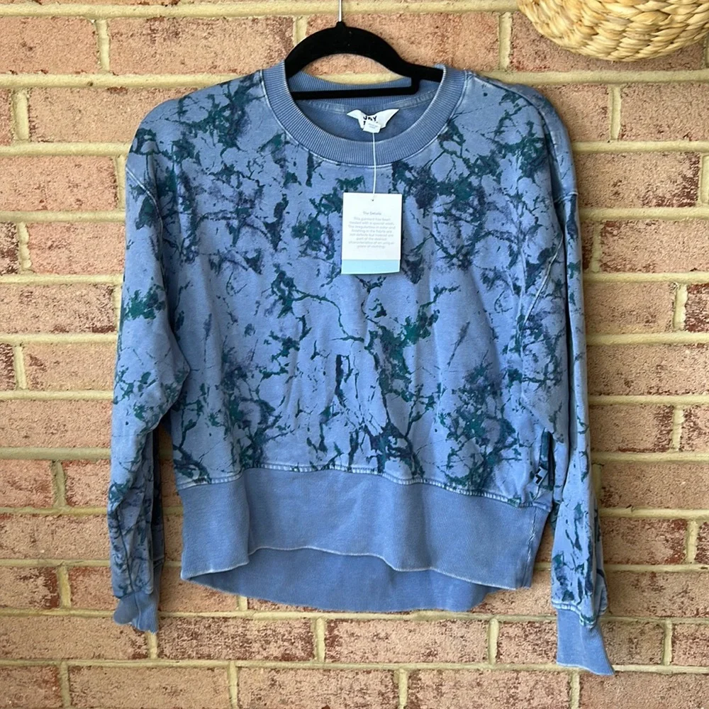 JoyLab Blue Tie Dye Crewneck Sweatshirt - Picture 4 of 8